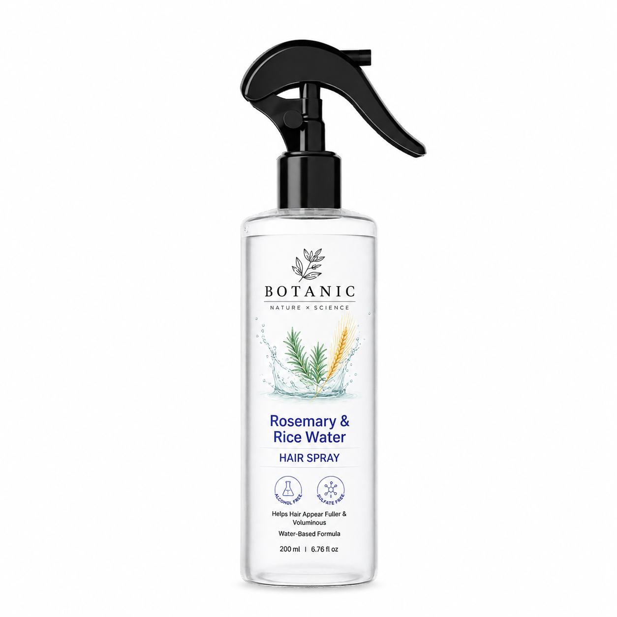 Botanic Rosemary & Rice Water Hair Spray, 200ml / 6.76 fl oz