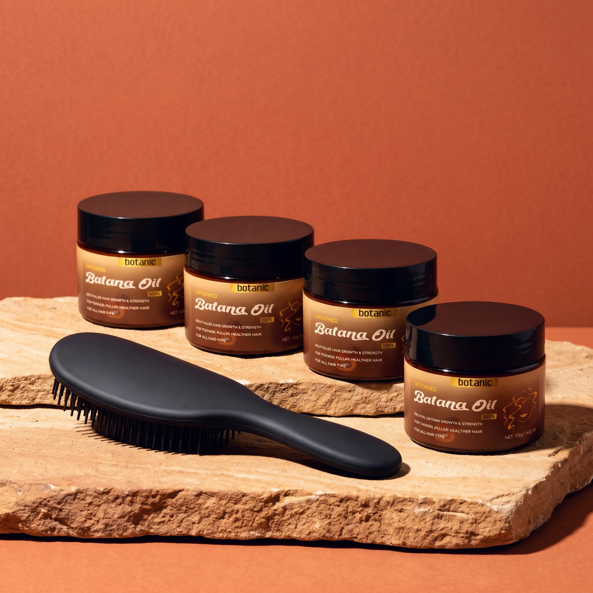 Buy 2, Get 2 Free: four jars of Botanic Batana Oil and the detangling brush